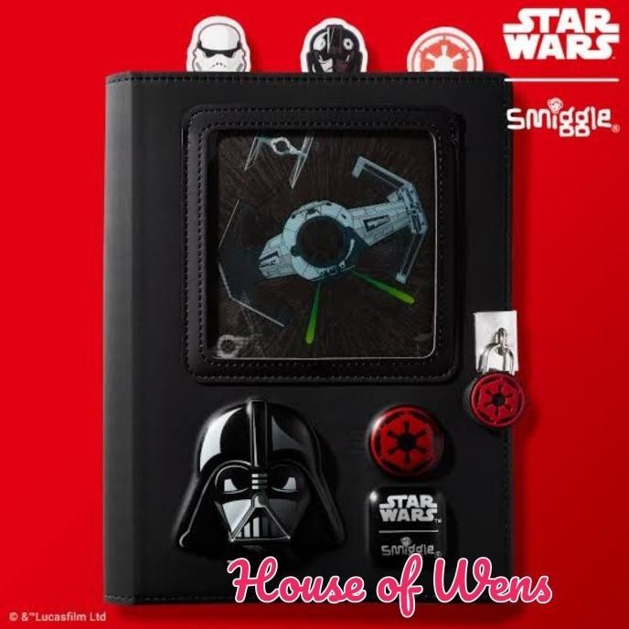 

Smiggle Star Wars First Order Lenticular Lockable A5 Journal Original Stok Terbatas