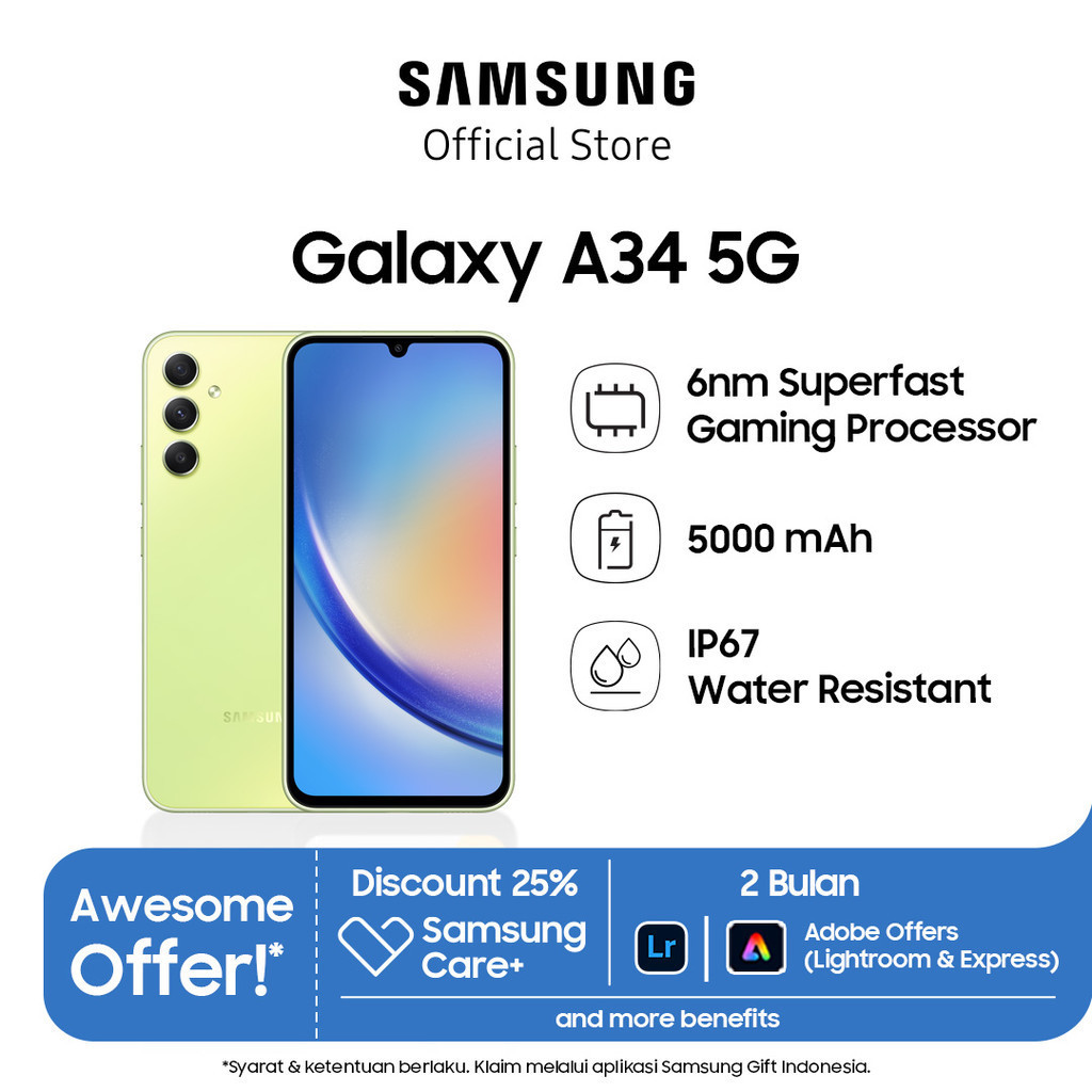 Samsung Galaxy A34 5G 8/256GB - Awesome Lime