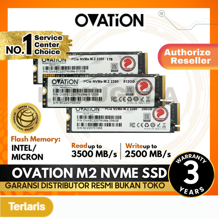OVATION SSD M2 NVME 256GB 512GB 1TB M.2 PCIE NVME 2280 PCIE GEN3 ORIGINAL BEST QUALITY