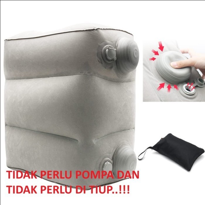 BANTAL KAKI ANGIN PORTABLE BANTAL ANGIN TRAVELING PESAWAT KERETA API