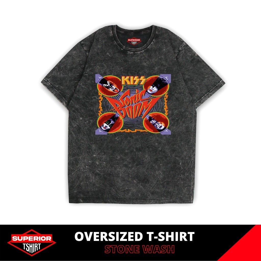KAOS BAND KISS OVERSIZE STONEWASH / ACID WASH / KAOS BAND / KAOS BAND METAL ROCK / SANDWASH / BOOTLE