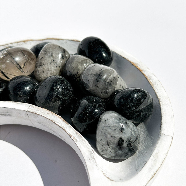 Tourmaline in Quartz Tumbles
