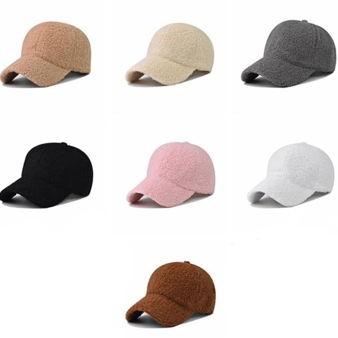 Topi Baseball Pria Wanita Topi Bisbol Model Bulu Wol Terbaik