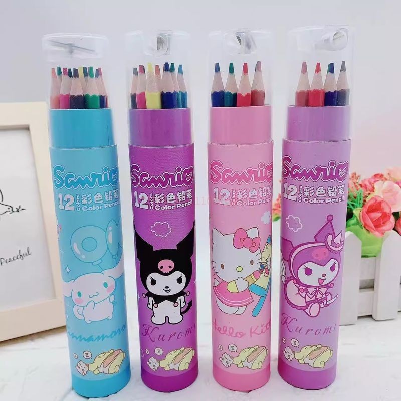 

Pensil Warna Sanrio 12 Kuromi Cinnamoroll Melody Colour Pencil