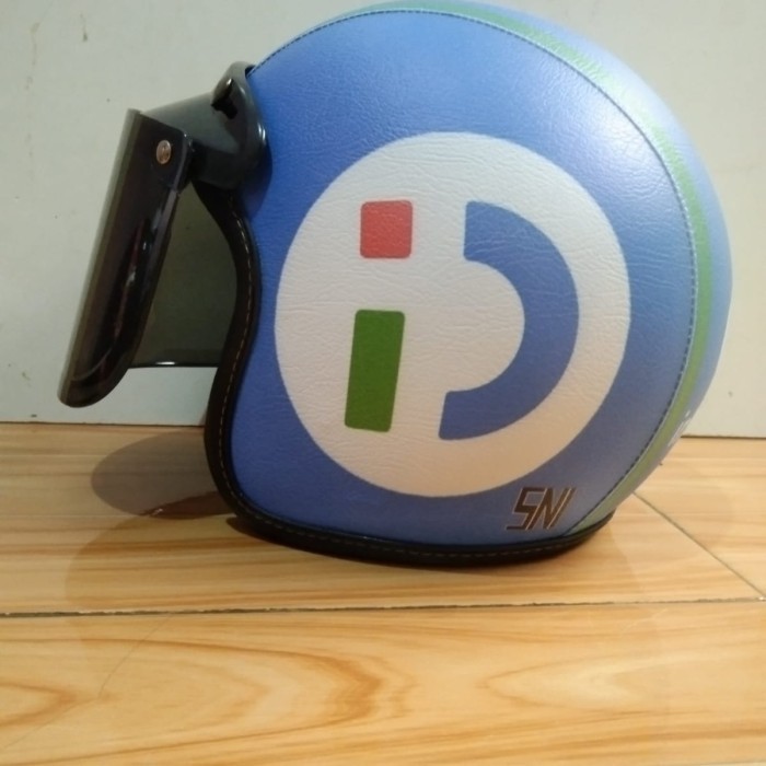 HELM RETRO BOGO DEWASA FULL KULIT MOTIF INDRIVER