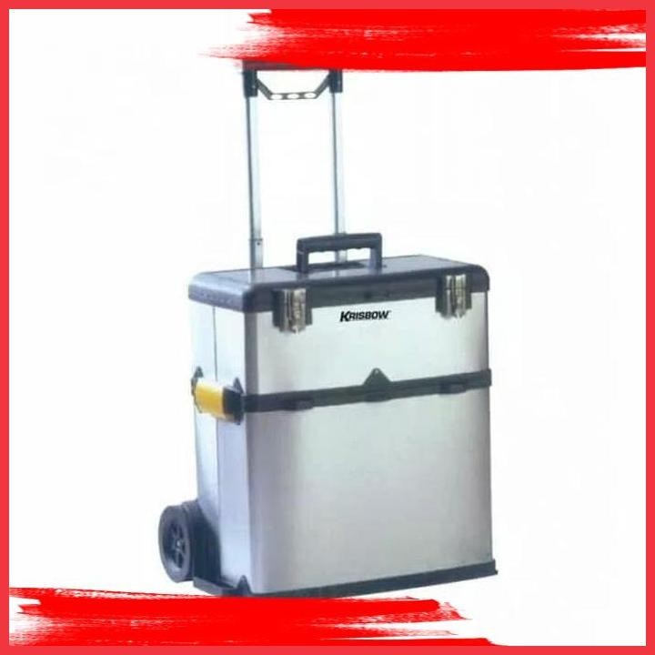 (sumb) roller tool box krisbow 2 compartment kw0103406