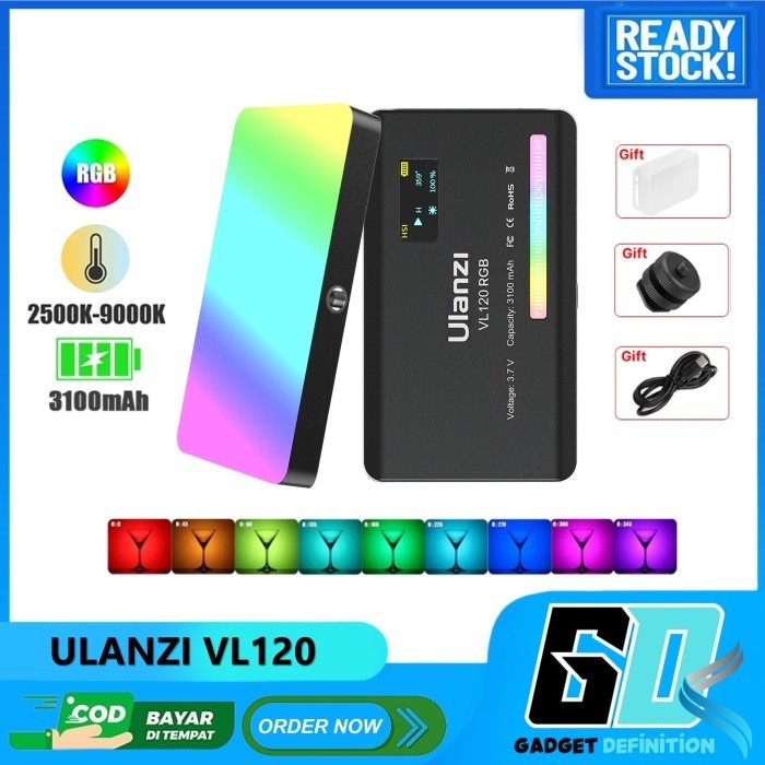 ULANZI VL120 RGB 20 Light Effect Lampu Studio LED Vlog Video VL-120