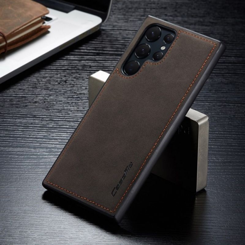 SAMSUNG S22 ULTRA / S23 ULTRA / S24 ULTRA Caseme 015 Leather Back Cover case Casing belakang