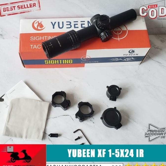 Teleskop Yubeen Xf 1-5X24 Ir Titik Tengah Scope Buntung Yubeen