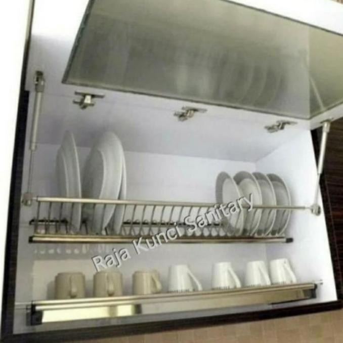RAK PIRING GANTUNG STAINLESS 60CM/70CM/80CM/90CM/KITCHEN KABINET/RAK 2 TOKOWINA67