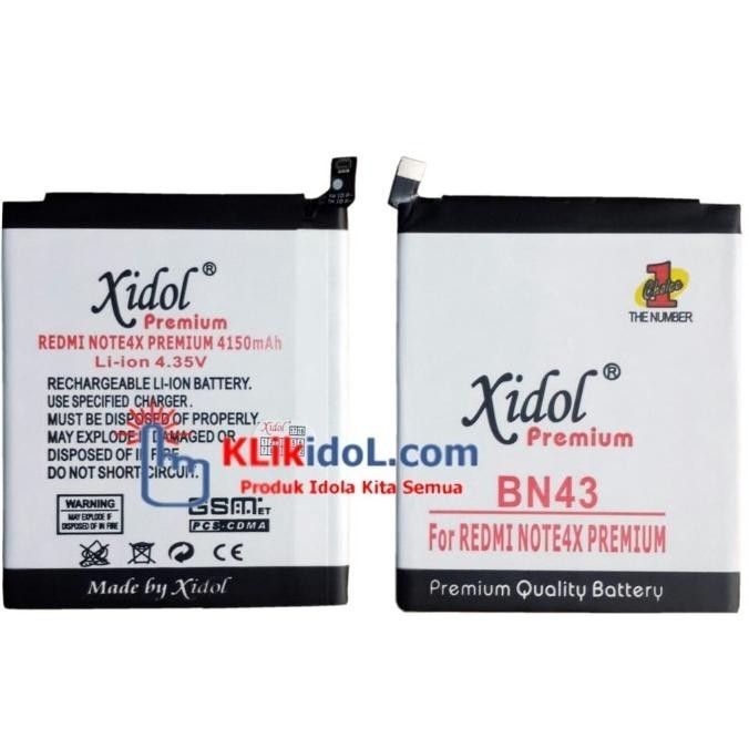 BATERAI XIDOL REDMI NOTE 4X BN43 BATTERY BATRE PREMIUM