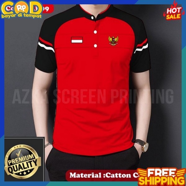 Pakain Pria Wnita Kaos Kaos Merah Unisek Seragam Merah Putih Baju Logo Burung Garuda Kaus Kemerdekaa