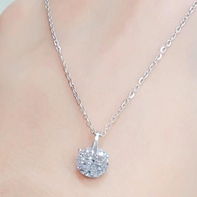 Terbaik Kalung Titanium Steel Kalung Wanita Liontin Model Mahkota Pengiriman Cepat