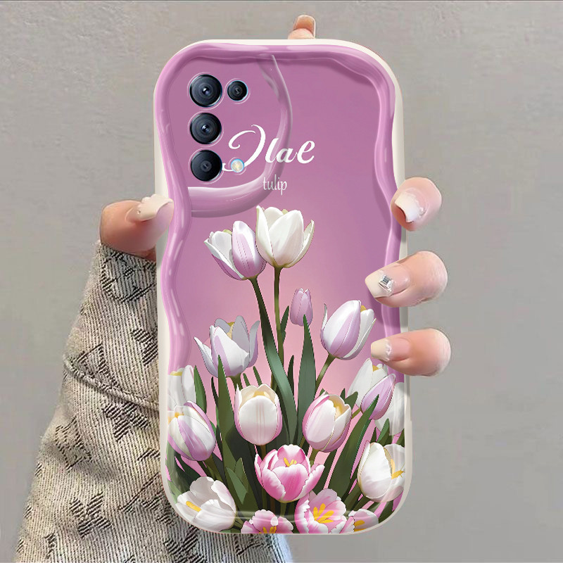Casing Hp OPPO Reno 5 4G Reno 5 5G Reno 5K 5G Case Casing Softcase sarung HP pola Lavender Kesing po