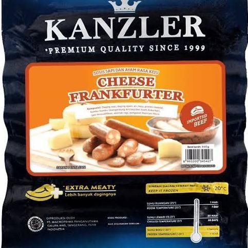 

```````] Sosis Kanzler Sosis sapi kanzler Sosis Keju cheese Frankfurter 360g