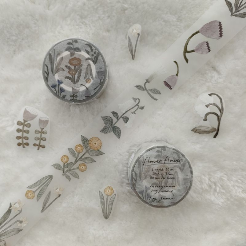 

Ivy Snow - Flower Flower - Matte PET Tape (SAMPLE)