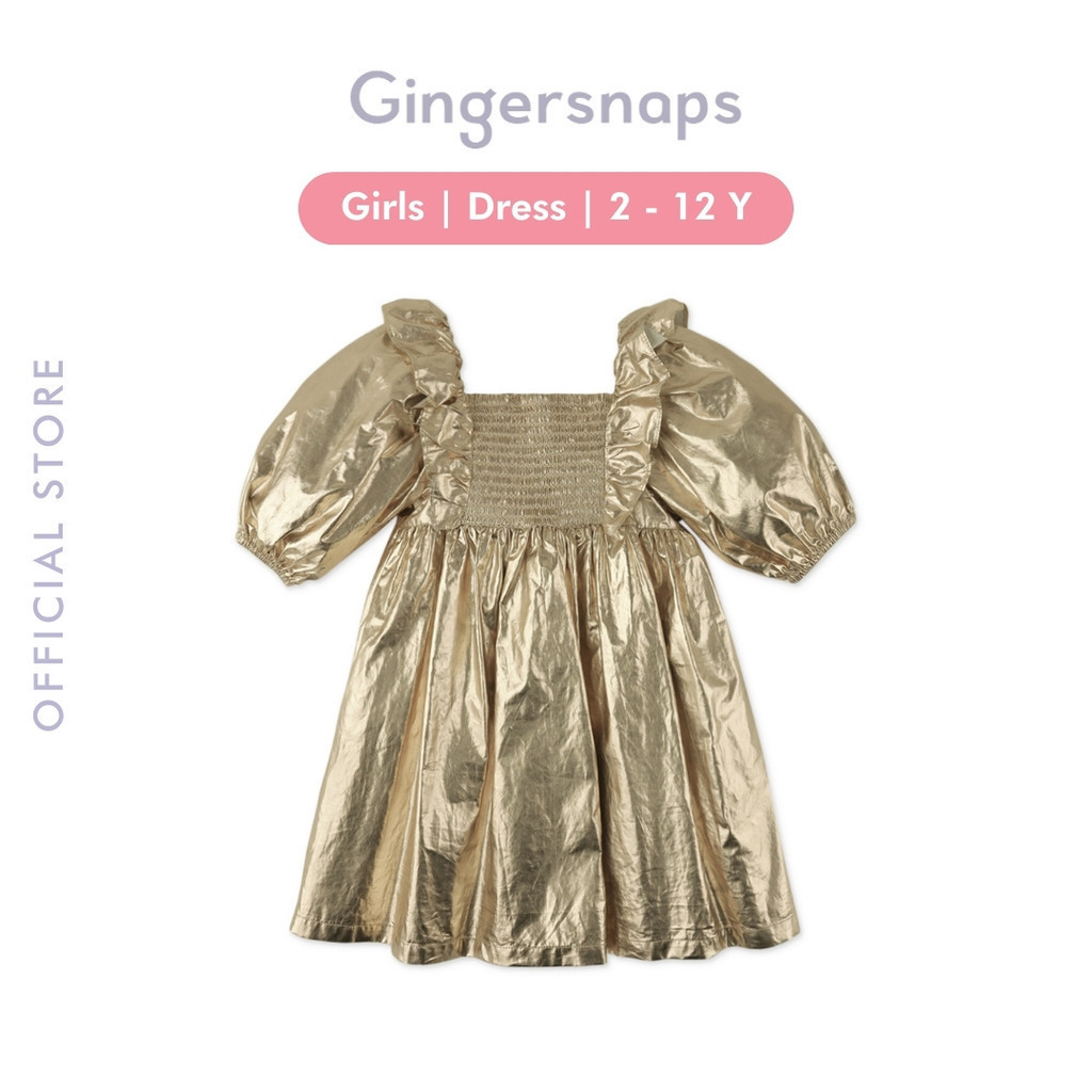 Gingersnaps Sunset Soiree Dress Metallic - Dress Anak Perempuan