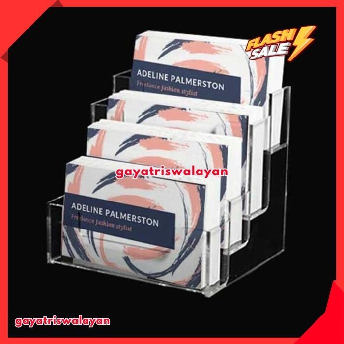 

8SLOT ACRYLIC TEMPAT KARTU NAMA / NAME CARD HOLDER / DISPLAY KARTU NAM PRODUK TERBAIK