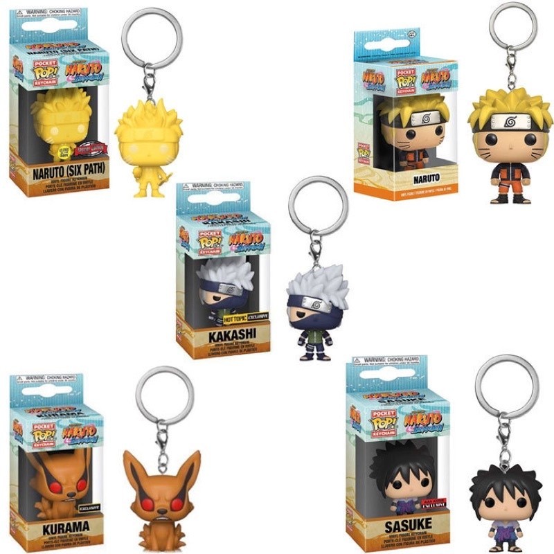 MYCOLLECTIONSID FUNKO POCKET POP KEYCHAIN GANTUNGAN KUNCI NARUTO KAKASHI SASUKE KURAMA