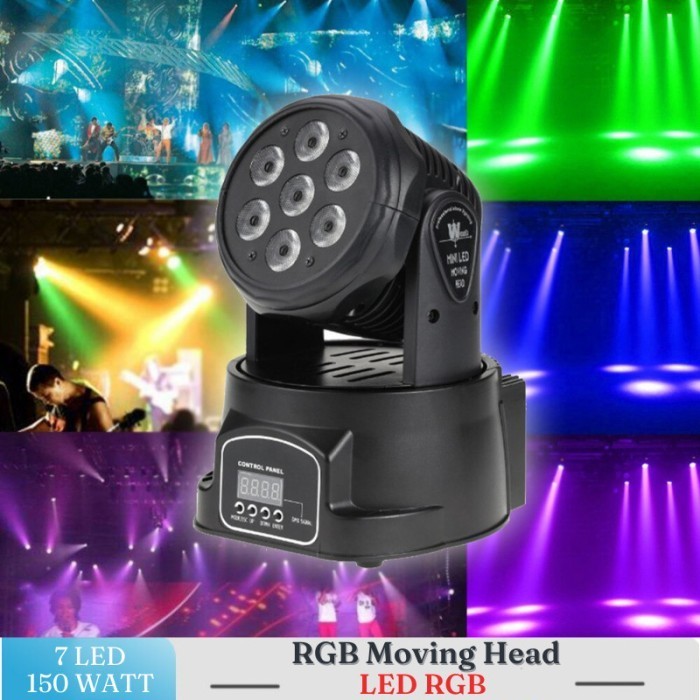 Promo Lampu Laser Sorot Lighting Panggung Mini Led Disco Rgb Putar Ori