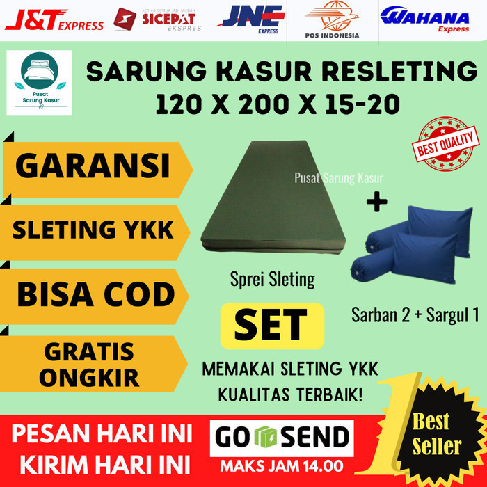 Ready SARUNG KASUR RESLETING (SET) 120X200 / BUNGKUS COVER KASUR BUSA
