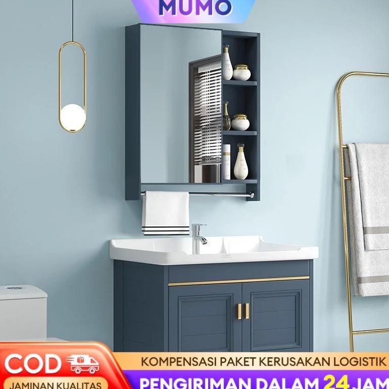 Lemari kamar mandi Bathroom Cabinet wastafel keramik cuci tangan Set Wastafel Cabinet Kamar Mandi Wa