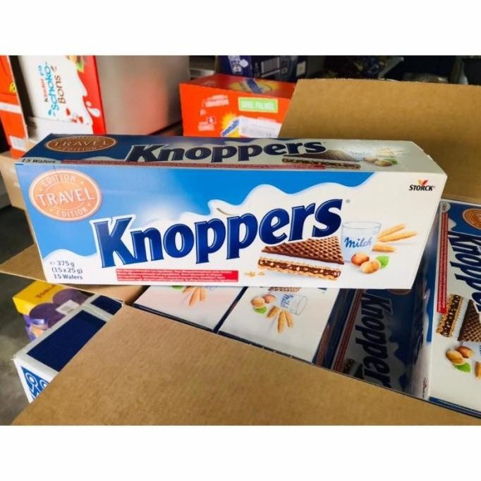 

Knoppers Travel Edition Milk Hazelnut Wafers Isi 15 Pcs (Germany)