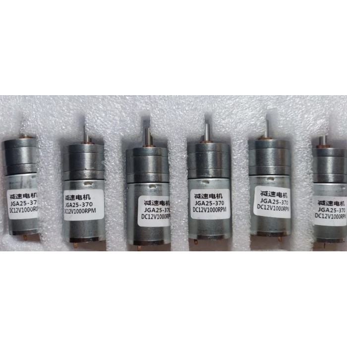 MOTOR DC GEARBOX 12V 1000 RPM JGA25-370
