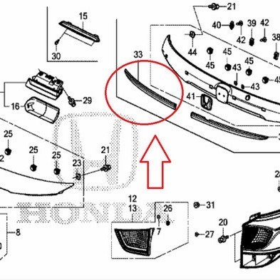 List Chrome Vernekel Bagasi Belakang Honda Mobilio Facelift Original Ori