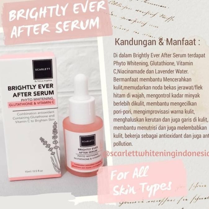 (Paket 2) Scarlett Whitening Brightly Ever After Serum & Acne Serum