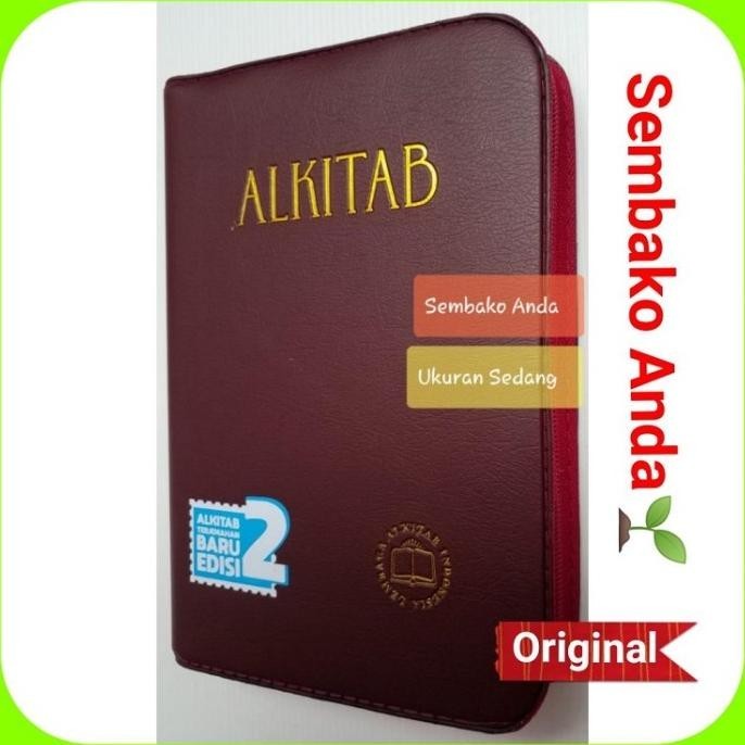 

Alkitab LAI Kristen Ukuran Sedang. Resleting. TB 054 TI