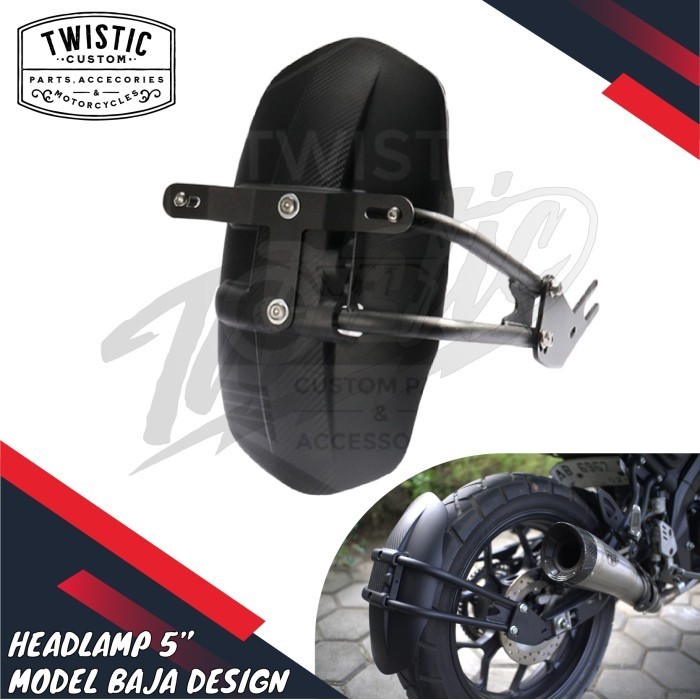 Spakbor Mudguard Belakang Motor Custom Xsr 155 Model Wr3 Universal
