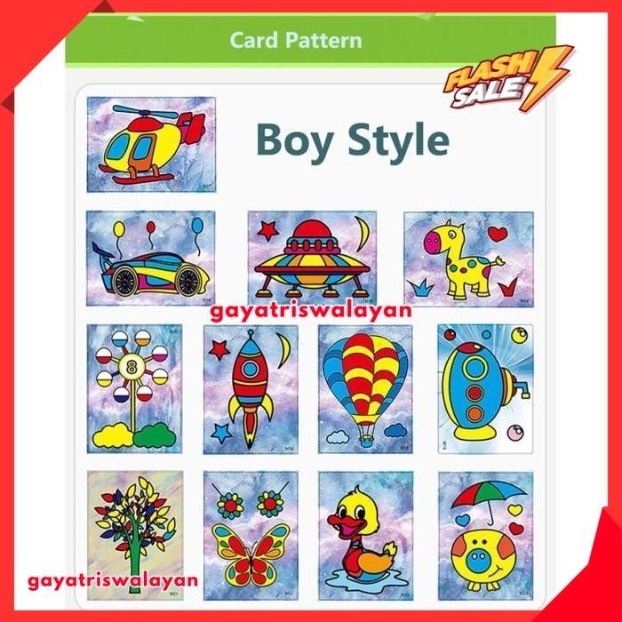 

SAND PAINTING GAME (12 PASIR + 24 GAMBAR) / DIY PAINTING SAND SET TERBAIK