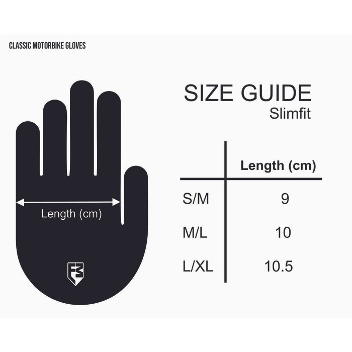 Genuine Leather Riding Gloves Metrocafe Sarung Tangan Kulit Slim Fit