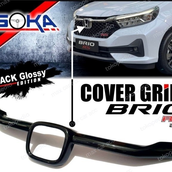 Cover Grill Brio Rs 2023 2024 Hitam Glossy