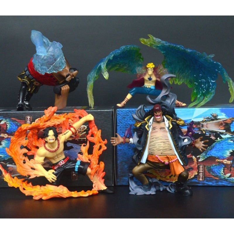 [BEST DEAL] figure set one piece marco jozu ace teach kurohige figure one piece luffy kapal one