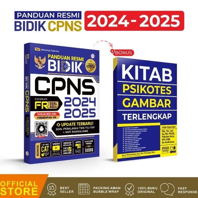 

BUKU CPNS Panduan Resmi Bidik CPNS 2023 + BONUS KITAB PSIKOTES GAMBAR