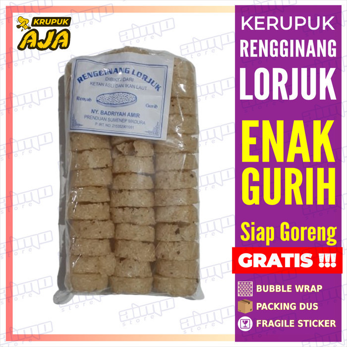 

OBRAL Kerupuk RENGGINANG LORJUK Krupuk Ketan dan ikan laut - ASLI SUMENEP