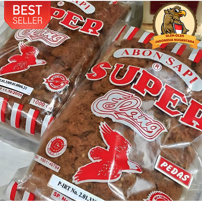 

OBRAL Abon Sapi Super Cap Elang 250 Gram Original Makanan Kering Siap Saji