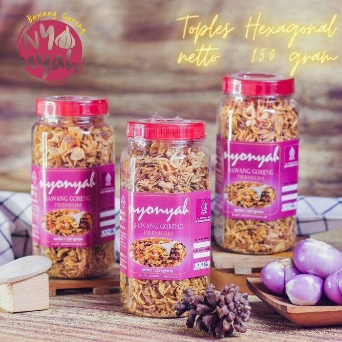 

BERKUALITAS bawang goreng premium nyonyah 150 gram hexagonal