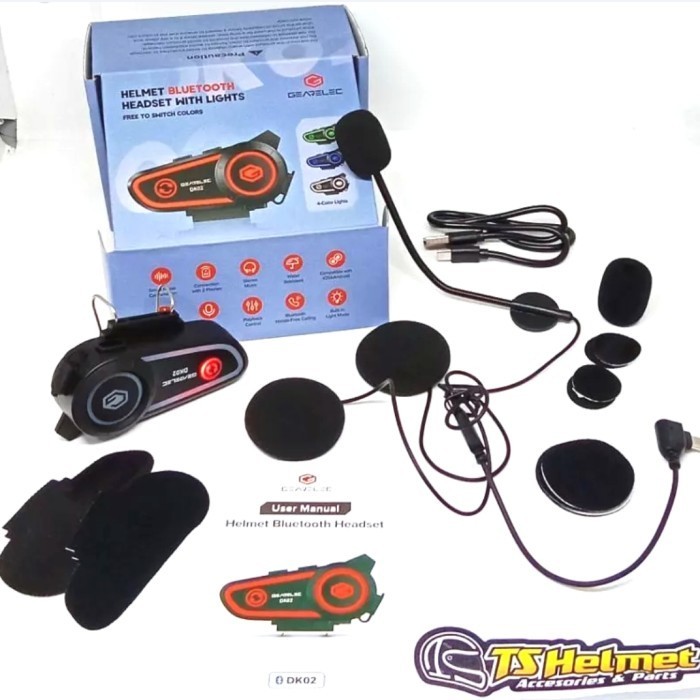 Headset Helm Bluetooth Intercom Gearelec Dk02