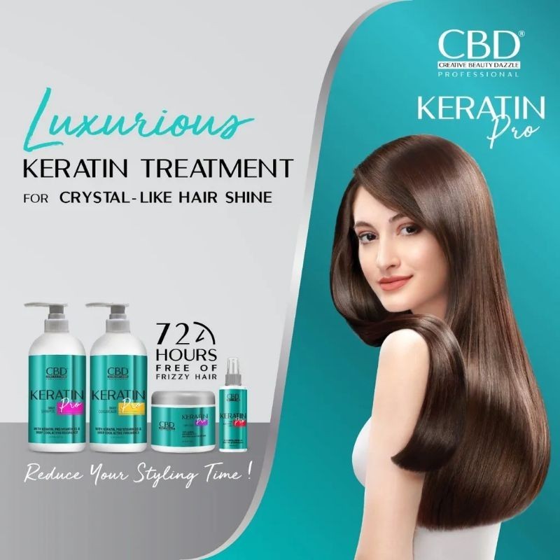 CBD Keratin Pro Daily SHAMPOO KERATIN UNTUK RAMBUT RUSAK CONDITIONER KERATIN UNTUK RAMBUT RUSAK MERA