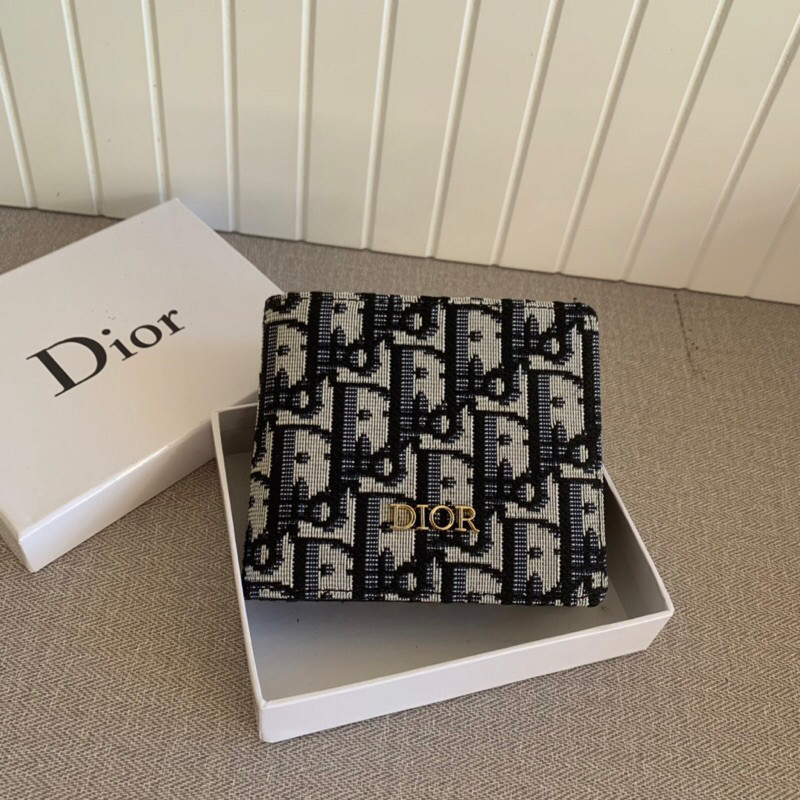 [ONLINE EXCLUSIVE] DOMPET DIOR PRIA IMPORT MEN WALLET LIPAT KANVAS TAIGA PREMIUM QUALITY FREE BOX