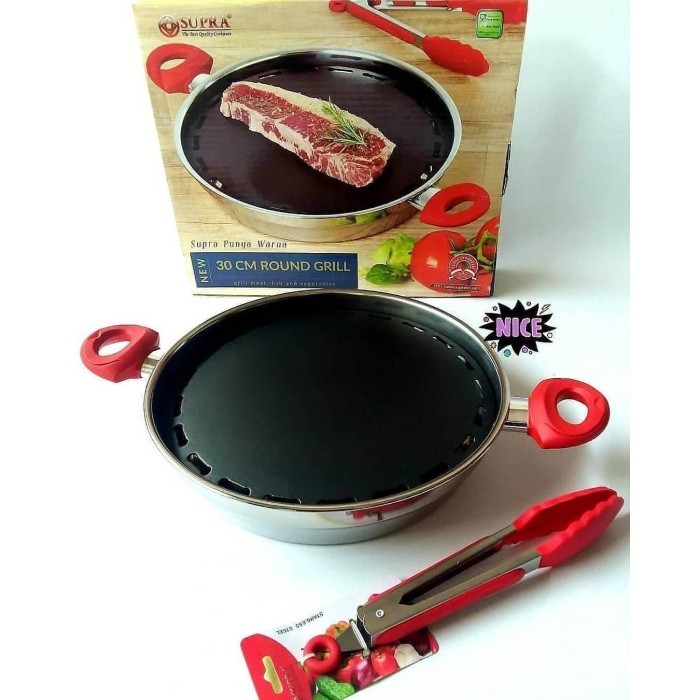 Panggangan Bulat Round Grill Bae Stainless Supra Teflon