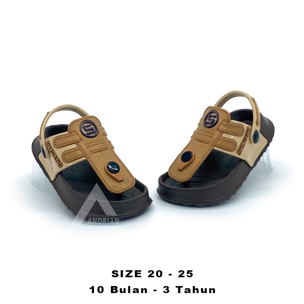 Promo Mega Sale 5.5 // Shevano Sandal Jepit Anak Laki-laki Tali Belakang Terbaru 1 - 4 Tahun