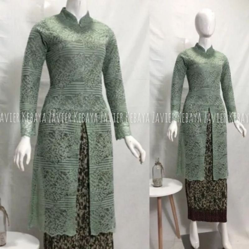 [EXCLUSIVE] MODEL TERKINI Kebaya Tunik/Tunik Brokat/Kebaya Modern/Kebaya Tile Wanita-Tunik Belah
