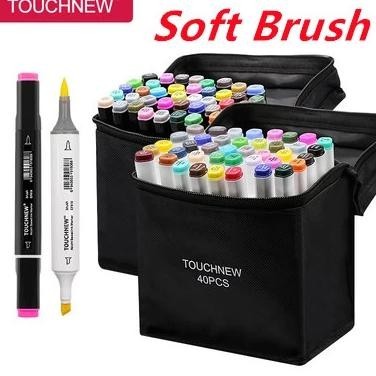 

Touchfive Touchnew Marker Spidol 30 40 60 80 Colors Markers Brush Tip