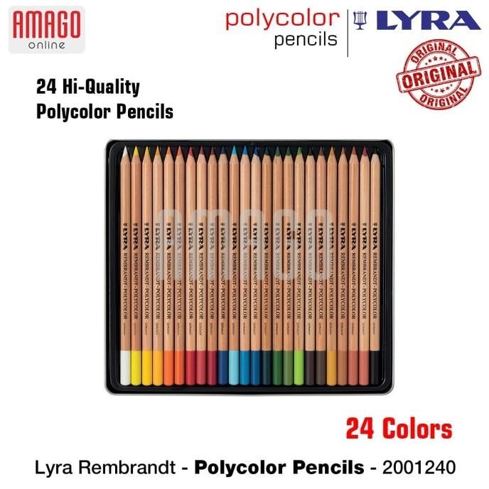 

Lyra - Rembrandt Polycolor Pencils - 24 Pcs - Assorted Colors - 200124