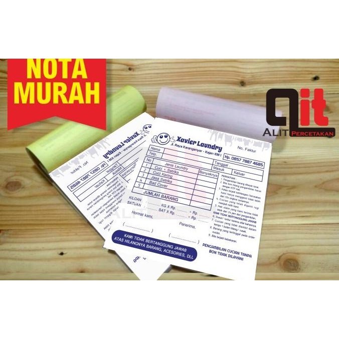 

Nota Toko Rangkap 2 / Nota Laundry