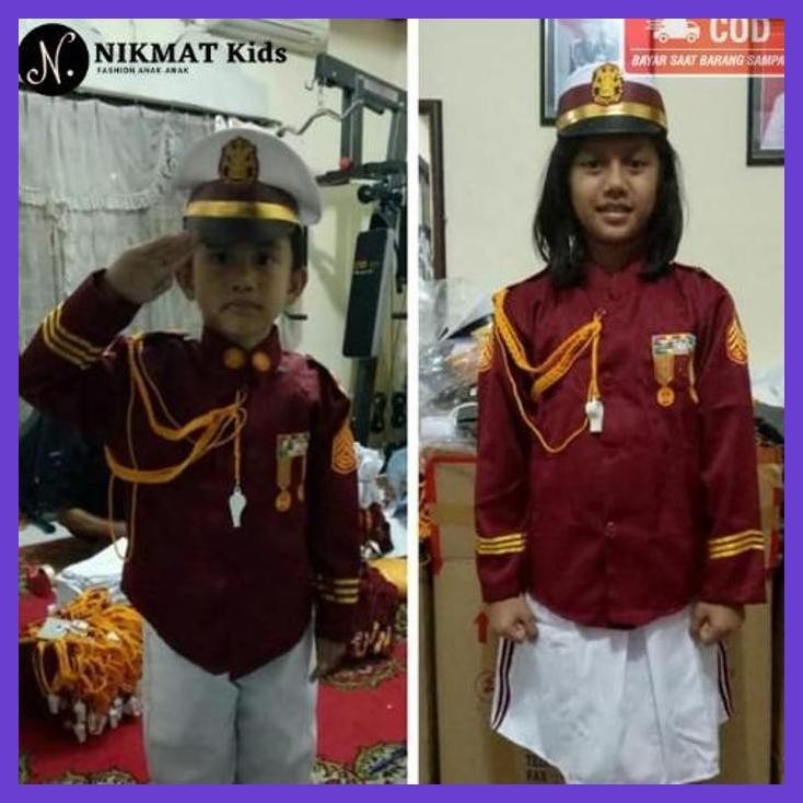 New Baju Polisi Anak Setelan Akpol Seragam Kostum Profesi Akpol Merah Baju Polisi Akademi Kepolisian